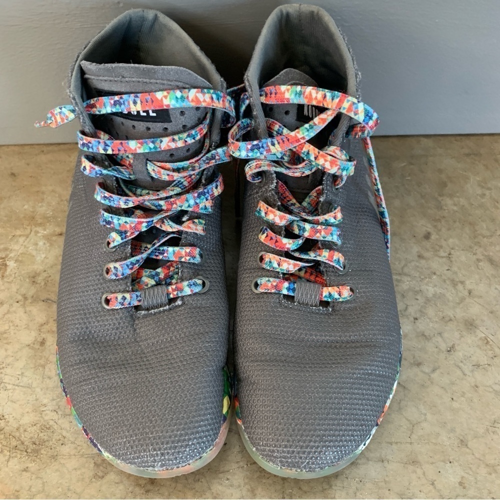 Nobull‎ Gray Kaleidoscope High Top Trainers Size M7/W 8.5
